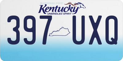 KY license plate 397UXQ