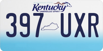 KY license plate 397UXR