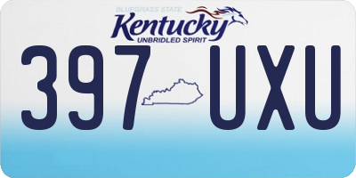 KY license plate 397UXU