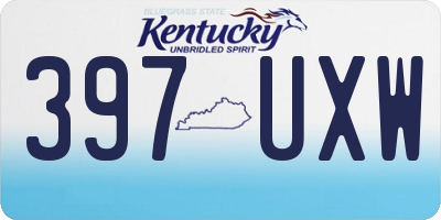 KY license plate 397UXW