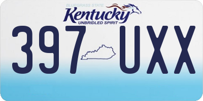 KY license plate 397UXX