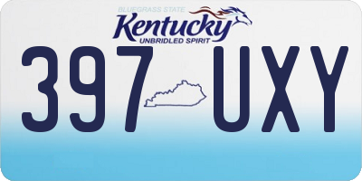 KY license plate 397UXY