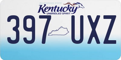 KY license plate 397UXZ