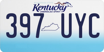 KY license plate 397UYC