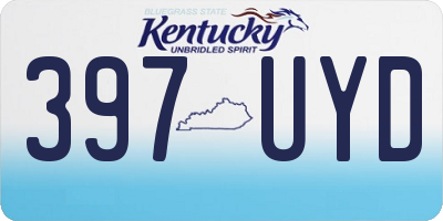 KY license plate 397UYD