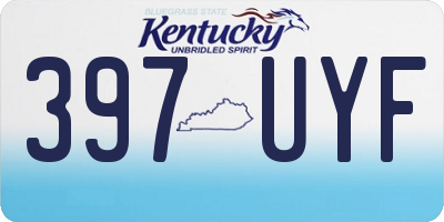 KY license plate 397UYF