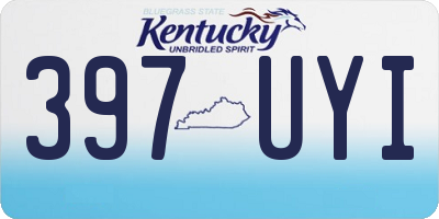 KY license plate 397UYI