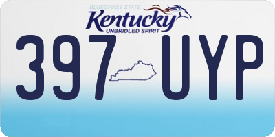 KY license plate 397UYP