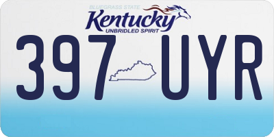 KY license plate 397UYR