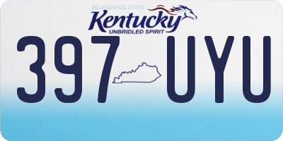 KY license plate 397UYU