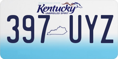 KY license plate 397UYZ