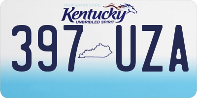 KY license plate 397UZA