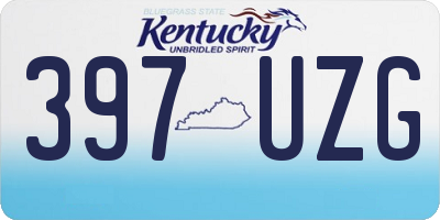 KY license plate 397UZG