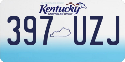 KY license plate 397UZJ