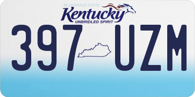 KY license plate 397UZM