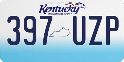 KY license plate 397UZP