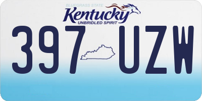 KY license plate 397UZW