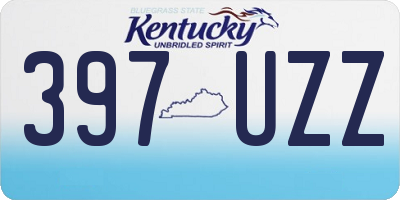 KY license plate 397UZZ