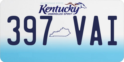 KY license plate 397VAI