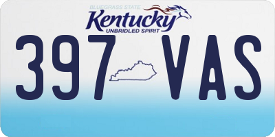 KY license plate 397VAS
