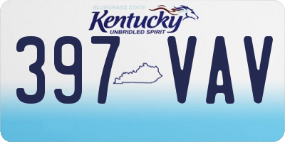 KY license plate 397VAV