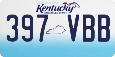 KY license plate 397VBB