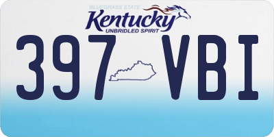 KY license plate 397VBI