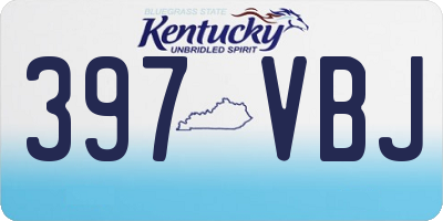 KY license plate 397VBJ