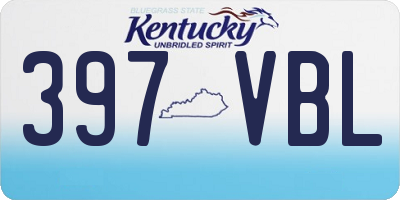 KY license plate 397VBL