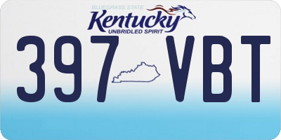 KY license plate 397VBT