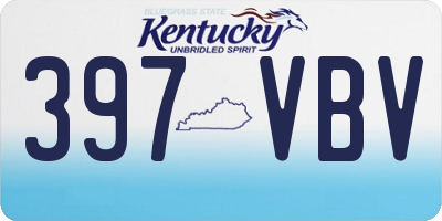 KY license plate 397VBV