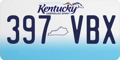 KY license plate 397VBX
