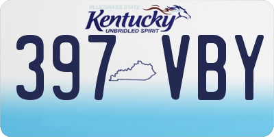 KY license plate 397VBY