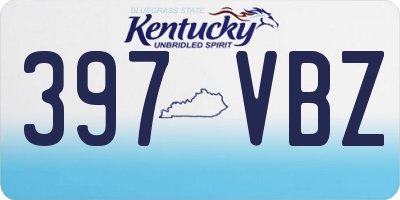KY license plate 397VBZ