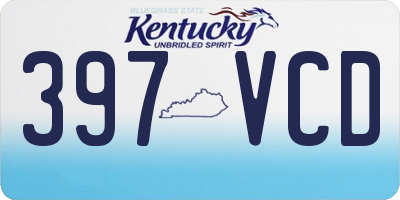 KY license plate 397VCD