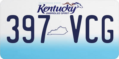 KY license plate 397VCG