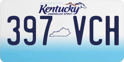 KY license plate 397VCH