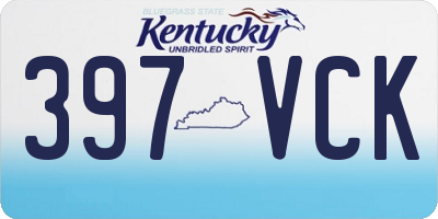 KY license plate 397VCK