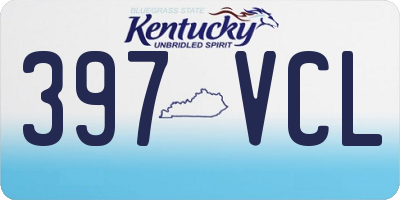 KY license plate 397VCL