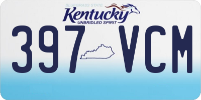 KY license plate 397VCM