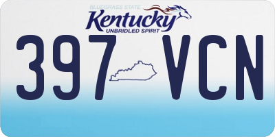 KY license plate 397VCN