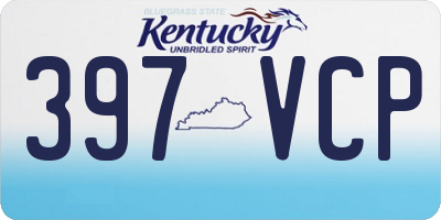 KY license plate 397VCP