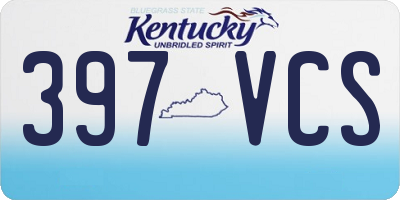 KY license plate 397VCS
