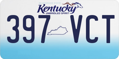 KY license plate 397VCT