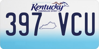 KY license plate 397VCU