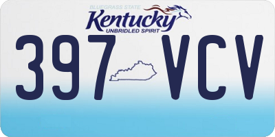 KY license plate 397VCV