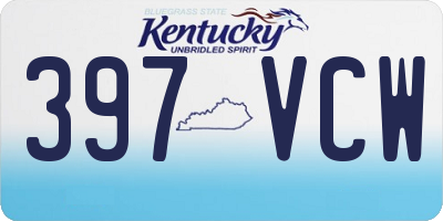 KY license plate 397VCW