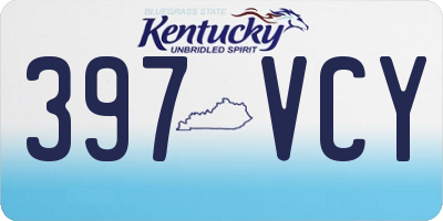 KY license plate 397VCY