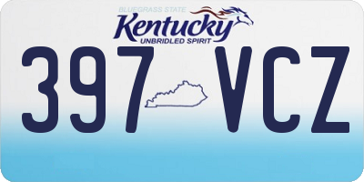 KY license plate 397VCZ