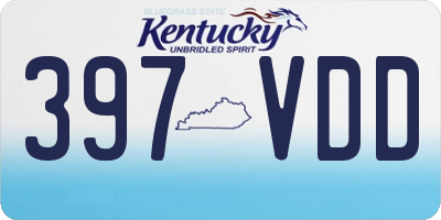 KY license plate 397VDD